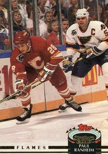 #144 Paul Ranheim - Calgary Flames - 1992-93 Stadium Club Hockey