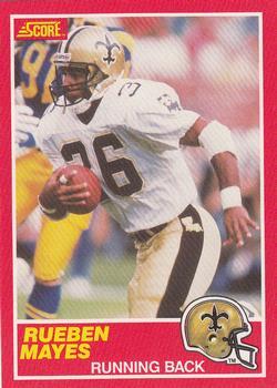 #144 Rueben Mayes - New Orleans Saints - 1989 Score Football