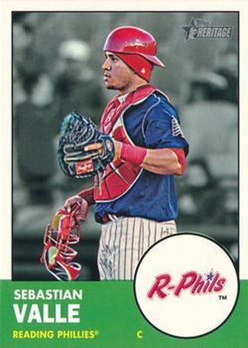#144 Sebastian Valle - Reading Phillies - 2012 Topps Heritage Minor League Baseball
