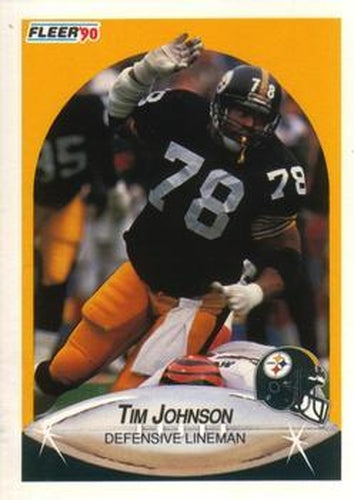 #144 Tim Johnson - Pittsburgh Steelers - 1990 Fleer Football