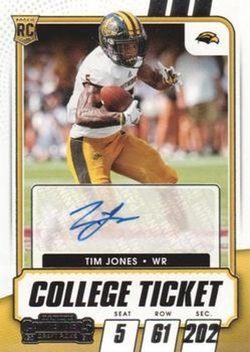 #144 Tim Jones - Southern Miss Golden Eagles - 2021 Panini Contenders Draft Picks Football