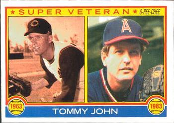 #144 Tommy John - Cleveland Indians / California Angels - 1983 O-Pee-Chee Baseball