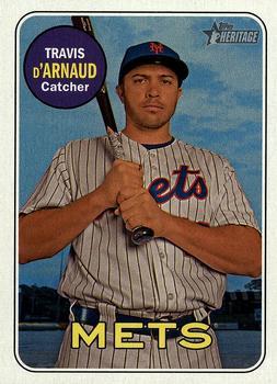 #144 Travis d'Arnaud - New York Mets - 2018 Topps Heritage Baseball
