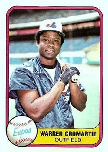 #144 Warren Cromartie - Montreal Expos - 1981 Fleer Baseball