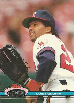 #144 Luis Polonia - California Angels - 1991 Stadium Club Baseball
