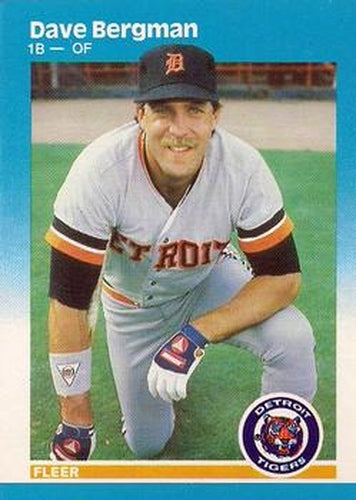 #144 Dave Bergman - Detroit Tigers - 1987 Fleer Baseball