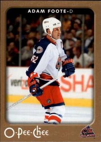 #144 Adam Foote - Columbus Blue Jackets - 2006-07 O-Pee-Chee Hockey