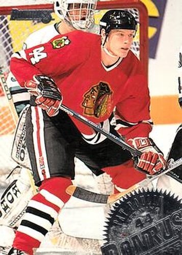 #144 Patrick Poulin - Chicago Blackhawks - 1994-95 Donruss Hockey