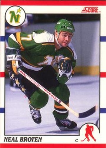 #144 Neal Broten - Minnesota North Stars - 1990-91 Score Canadian Hockey