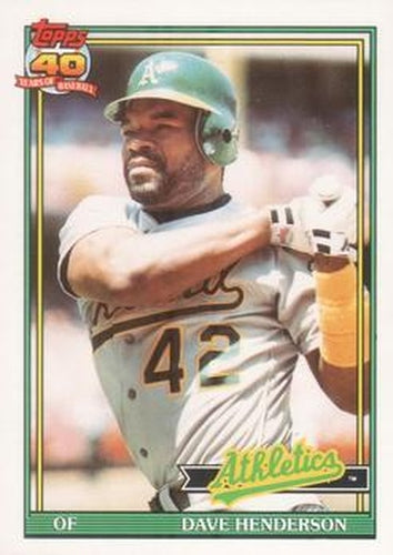 #144 Dave Henderson - Oakland Athletics - 1991 O-Pee-Chee Baseball
