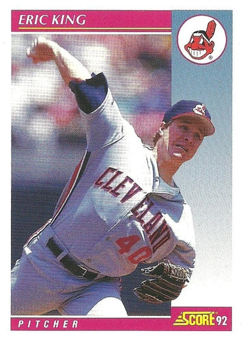 #144 Eric King - Cleveland Indians - 1992 Score Baseball