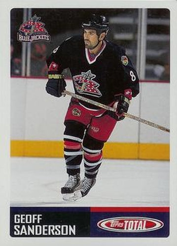 #145 Geoff Sanderson - Columbus Blue Jackets - 2002-03 Topps Total Hockey