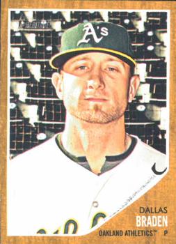 #145 Dallas Braden - Oakland Athletics - 2011 Topps Heritage Baseball