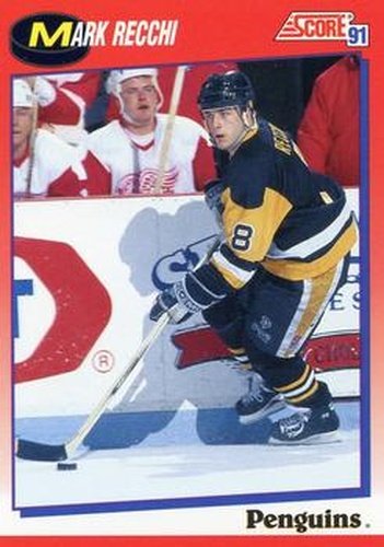 #145 Mark Recchi - Pittsburgh Penguins - 1991-92 Score Canadian Bilingual Hockey