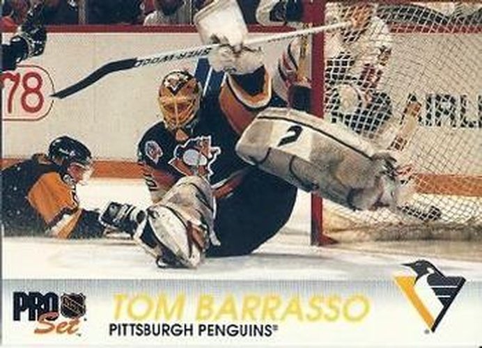 #145 Tom Barrasso - Pittsburgh Penguins - 1992-93 Pro Set Hockey