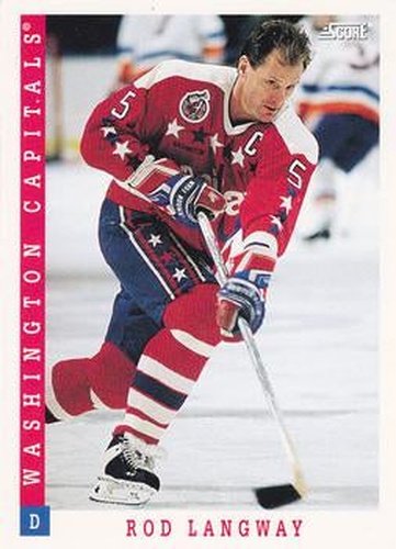 #145 Rod Langway - Washington Capitals - 1993-94 Score Canadian Hockey