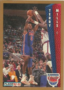 #145 Terry Mills - New Jersey Nets - 1992-93 Fleer Basketball