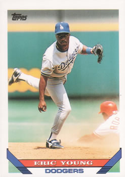 #145 Eric Young - Los Angeles Dodgers - 1993 Topps Baseball