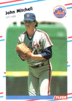 #145 John Mitchell - New York Mets - 1988 Fleer Baseball