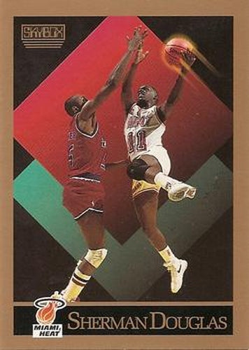 #145 Sherman Douglas - Miami Heat - 1990-91 SkyBox Basketball