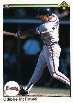 #145 Oddibe McDowell - Atlanta Braves - 1990 Upper Deck Baseball