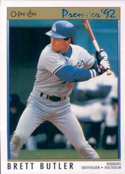 #145 Brett Butler - Los Angeles Dodgers - 1992 O-Pee-Chee Premier Baseball