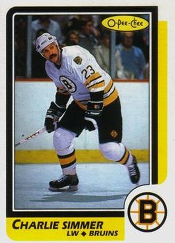 #145 Charlie Simmer - Boston Bruins - 1986-87 O-Pee-Chee Hockey