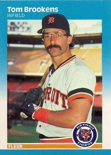 #145 Tom Brookens - Detroit Tigers - 1987 Fleer Baseball