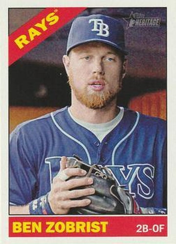 #145 Ben Zobrist - Tampa Bay Rays - 2015 Topps Heritage Baseball