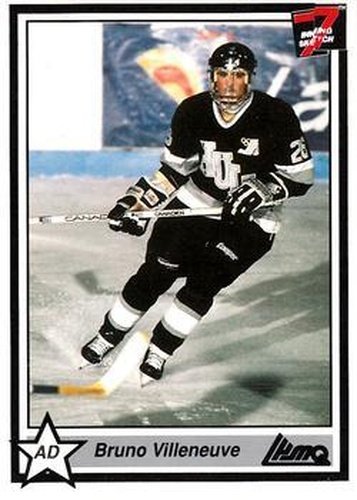 #145 Bruno Villeneuve - Hull Olympique - 1990-91 7th Inning Sketch QMJHL Hockey
