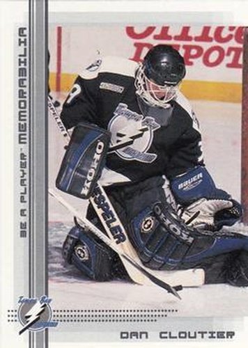 #145 Dan Cloutier - Tampa Bay Lightning - 2000-01 Be a Player Memorabilia Hockey