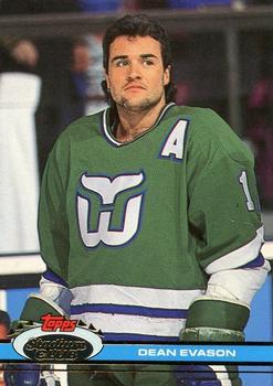 #145 Dean Evason - Hartford Whalers - 1991-92 Stadium Club Hockey