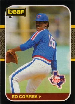 #145 Ed Correa - Texas Rangers - 1987 Leaf Baseball