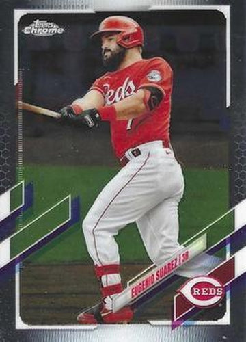 #145 Eugenio Suarez - Cincinnati Reds - 2021 Topps Chrome Baseball
