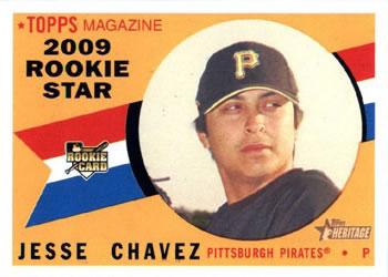 #145 Jesse Chavez - Pittsburgh Pirates - 2009 Topps Heritage Baseball