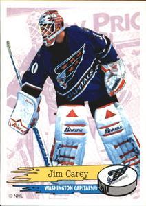 #145 Jim Carey - Washington Capitals - 1995-96 Panini Hockey Stickers