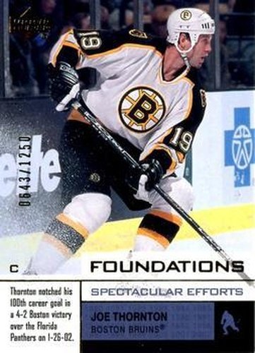 #145 Joe Thornton - Boston Bruins - 2002-03 Upper Deck Foundations Hockey