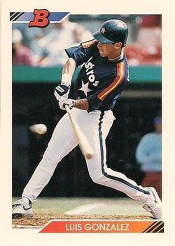 #145 Luis Gonzalez - Houston Astros - 1992 Bowman Baseball