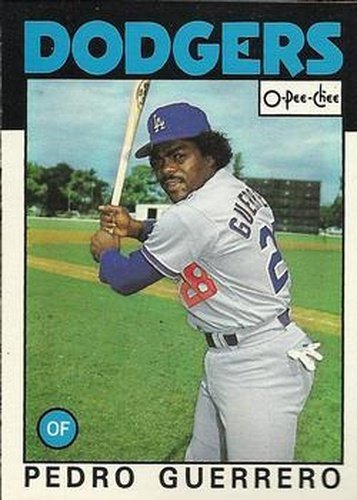#145 Pedro Guerrero - Los Angeles Dodgers - 1986 O-Pee-Chee Baseball