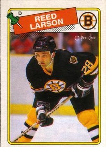 #145 Reed Larson - Boston Bruins - 1988-89 O-Pee-Chee Hockey