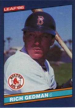 #145 Rich Gedman - Boston Red Sox - 1986 Leaf Baseball