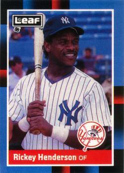 #145 Rickey Henderson - New York Yankees - 1988 Leaf Baseball