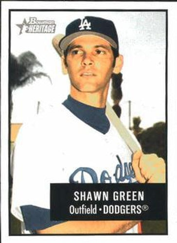 #145 Shawn Green - Los Angeles Dodgers - 2003 Bowman Heritage Baseball