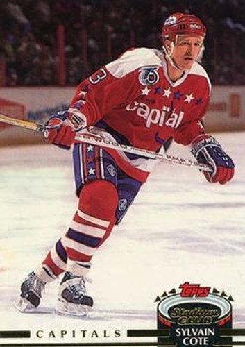#145 Sylvain Cote - Washington Capitals - 1992-93 Stadium Club Hockey