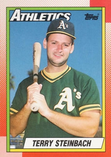 #145 Terry Steinbach - Oakland Athletics - 1990 Topps Baseball