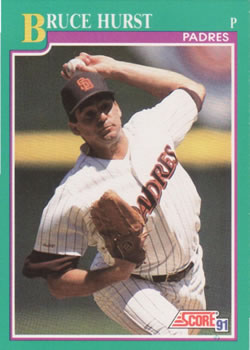 #145 Bruce Hurst - San Diego Padres - 1991 Score Baseball