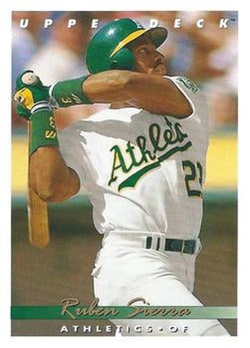 #145 Ruben Sierra - Oakland Athletics - 1993 Upper Deck Baseball