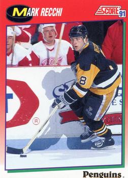 #145 Mark Recchi - Pittsburgh Penguins - 1991-92 Score Canadian Hockey