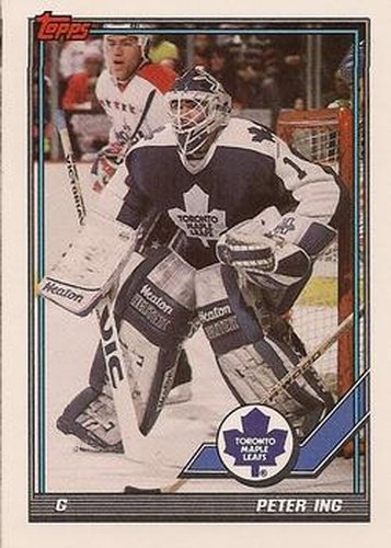 #145 Peter Ing - Toronto Maple Leafs - 1991-92 Topps Hockey