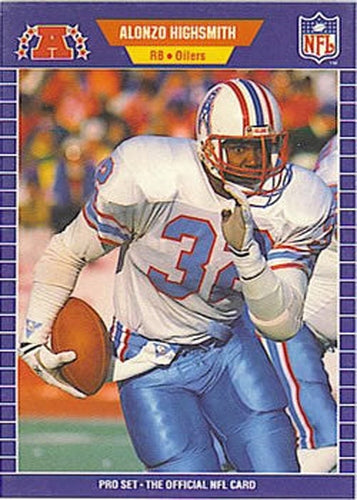 #145 Alonzo Highsmith - Houston Oilers - 1989 Pro Set Football